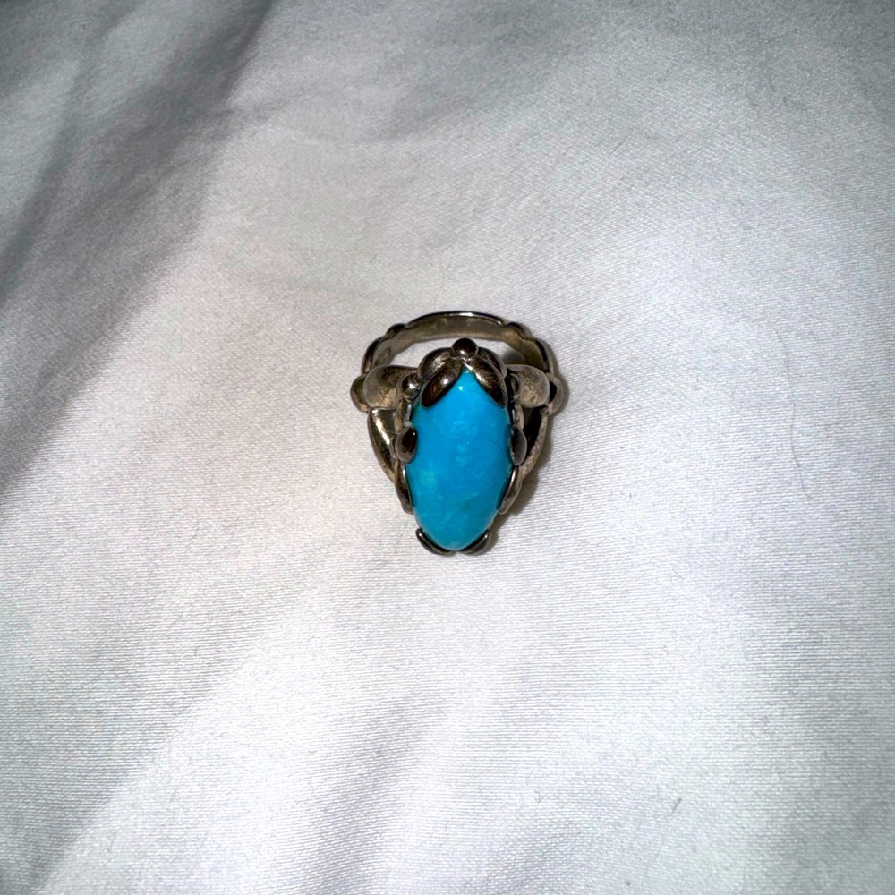 Vintage sterling silver turquoise ring
